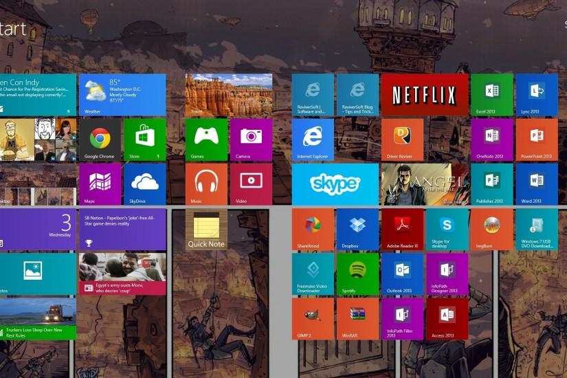 How do I use the same background image on my Windows 8.1 desktop and Start  Screen