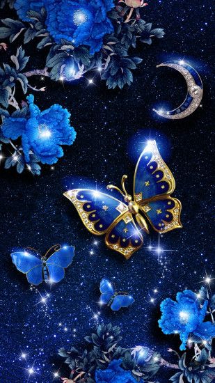 Elegant blue butterfly live wallpaper! Android live wallpaper/background!  It is originally designed