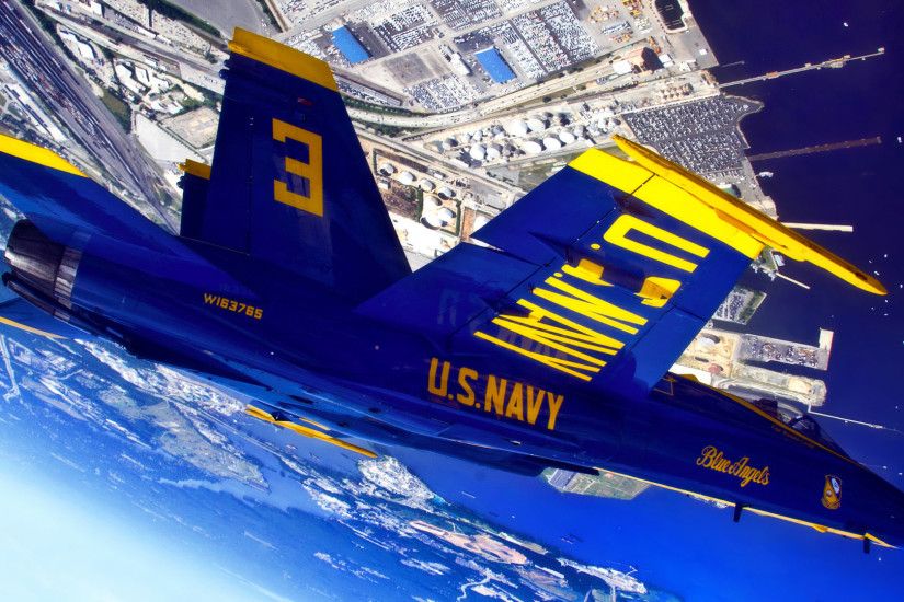 US Navy Blue Angels - Inverted view 1920x1080 wallpaper