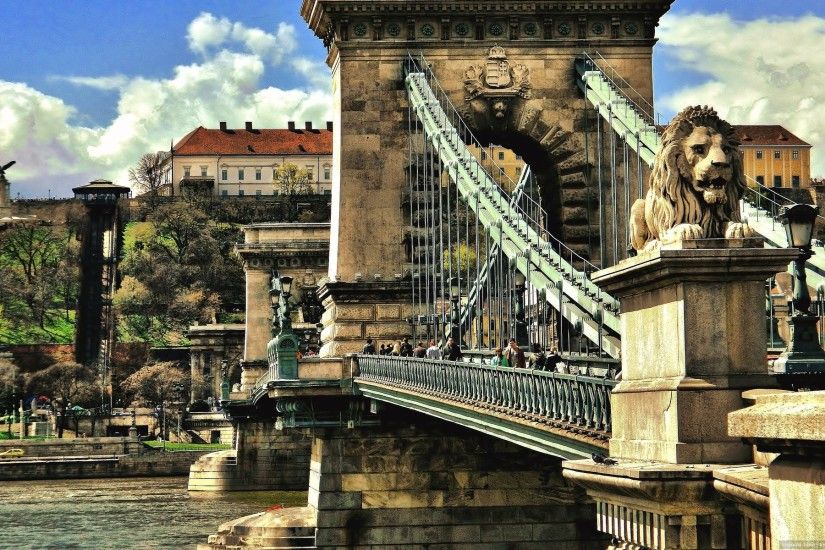 Man Made - Chain Bridge Budapest Wallpaper