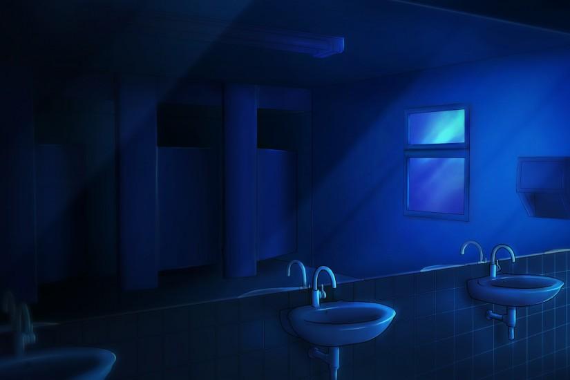 ... School Bathroom (Night time) by Enigma-XIII