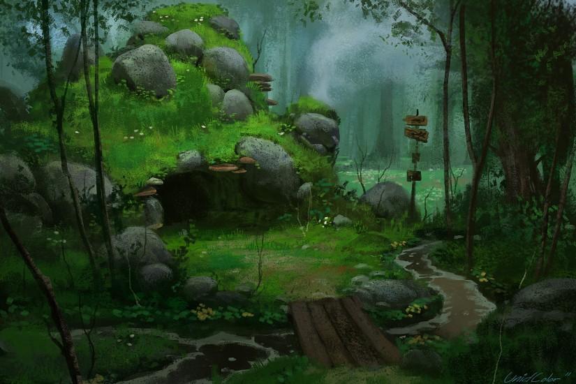 forest-scene Computer Wallpapers, Desktop Backgrounds | 3000x1894 | ID .