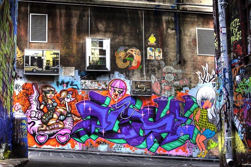 Graffiti City Colorful Images.