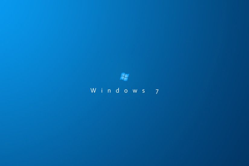 Minimalism, Windows 7, Blue Background, Hi Tech