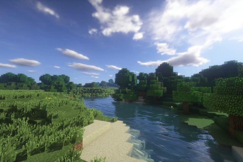 landscape, Minecraft, Shaders Wallpaper HD