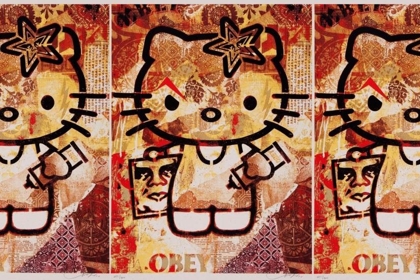 obey Hello Kitty wallpaper