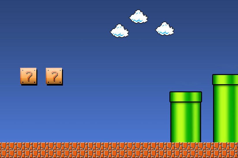 Super Mario Brothers Wallpaper created in Photoshop