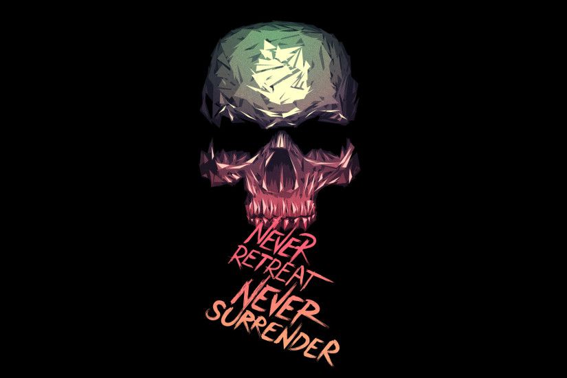 Never Retreat Never Surrender Skull Wallpaper