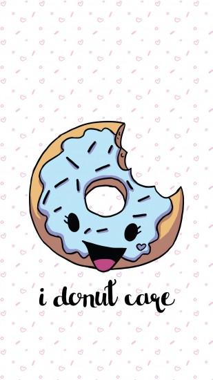 I Donut Care - Blue Donut Wallpaper Donut Worry Be Happy - Chocolate Donut  Wallpaper I