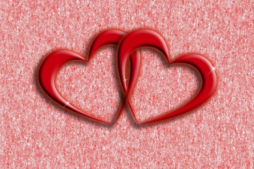 1920x1080 Wallpaper heart, pair, red, love