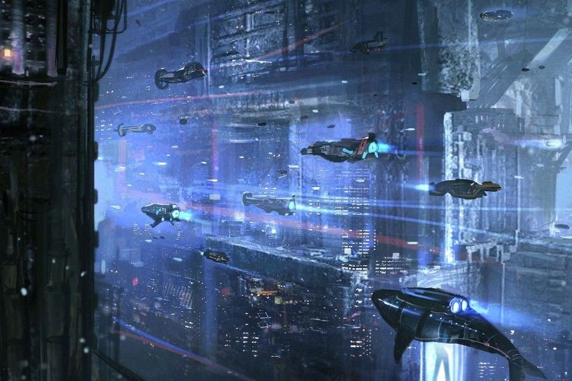 Cyberpunk city wallpaper - Fantasy wallpapers - #24848