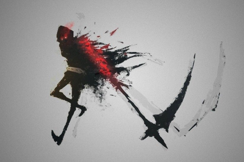 Grim Reaper, Artwork, Concept Art, Simple Background, Fantasy Art, Dark,  Blood Wallpapers HD / Desktop and Mobile Backgrounds