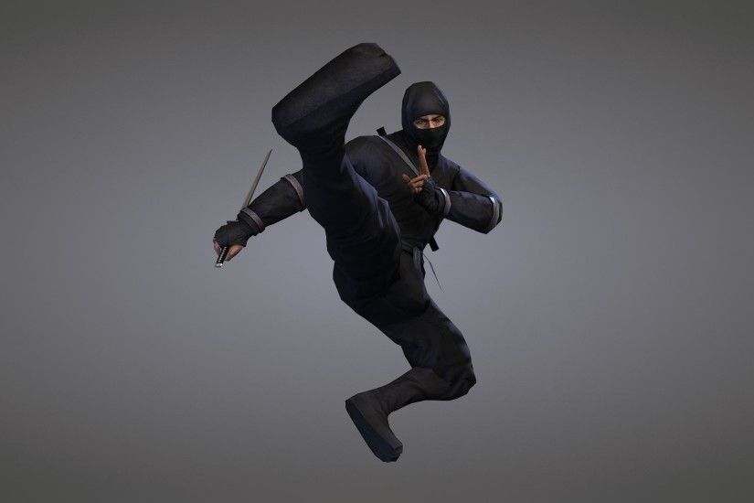 ninja ninja black suit weapon blade sword