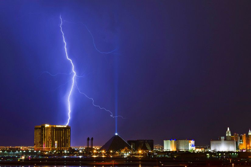 Las Vegas Lightning Storm Wallpaper HD