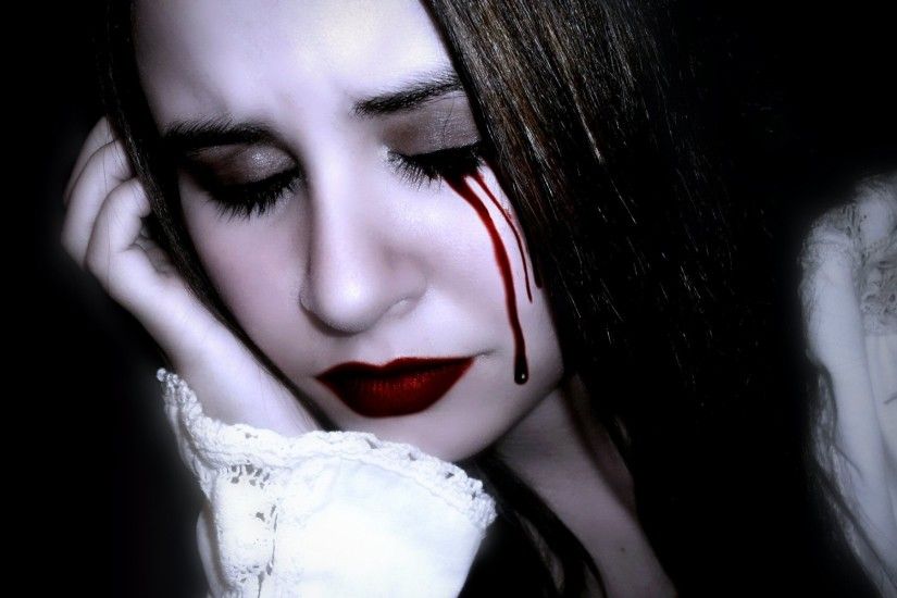 blood gothic crying 1824x1368 wallpaper Art HD Wallpaper