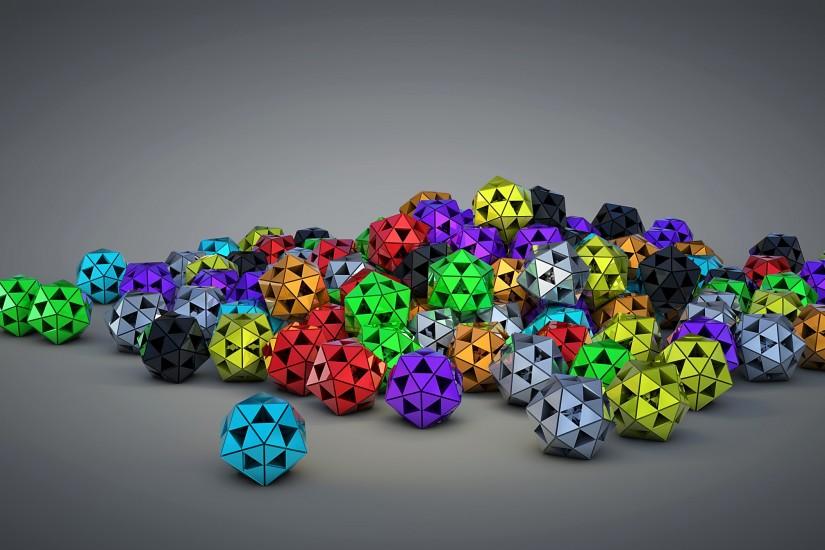 abstract, triangle, colored, polyhedron, background, 3d, hd wallpaper