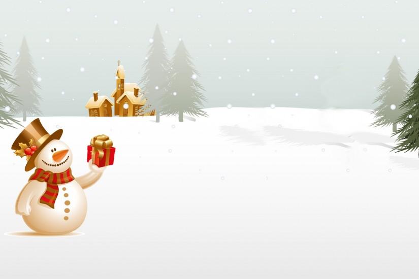 winter, snowman, tree, christmas, holiday ppt background