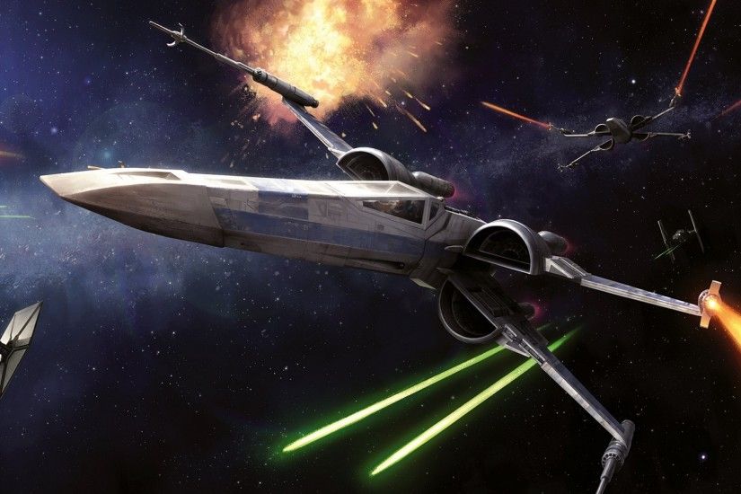 Star Wars, Space, Spaceship, X wing, Laser, Lasers, Science Fiction,  Artwork Wallpapers HD / Desktop and Mobile Backgrounds