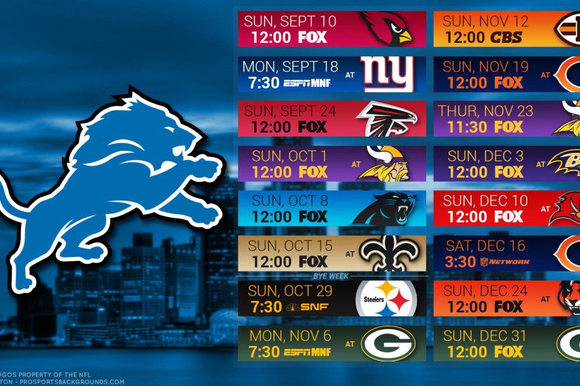 Detroit Lions 2017 schedule city football logo wallpaper free pc desktop  computer ...