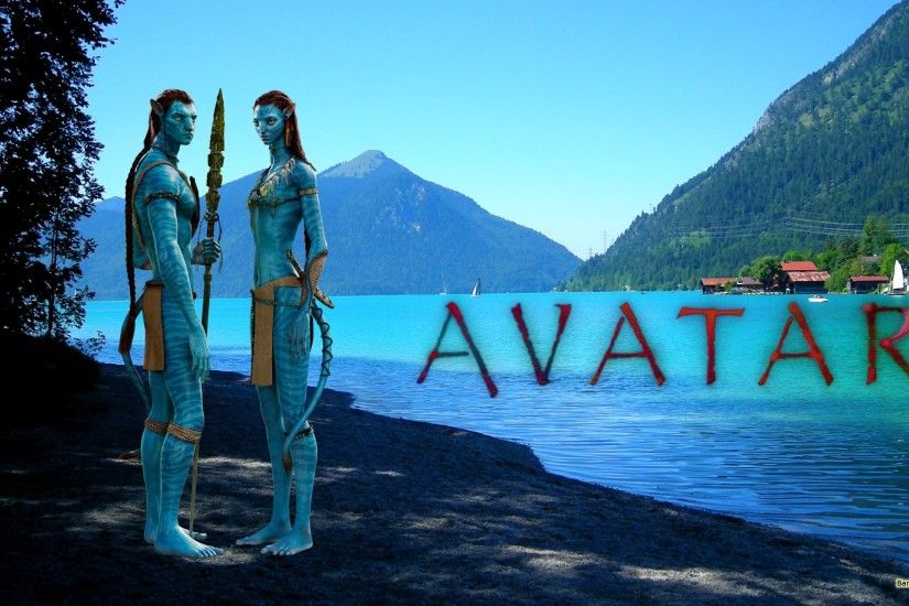 Avatar wallpaper with Jake Sully and Neytiri