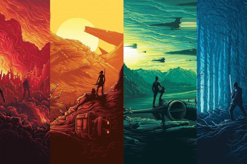Star Wars: Episode VII The Force Awakens, Collage Wallpaper HD
