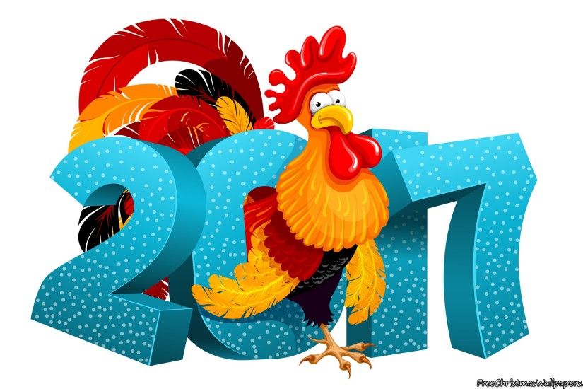 Download Happy New Year 2017 The Rooster Year Wallpaper