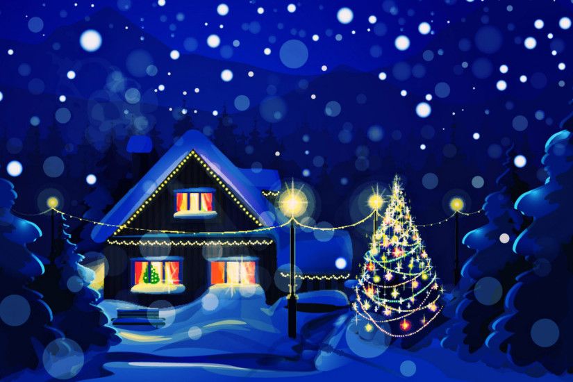 hd pics photos christmas christmas winter night blue desktop background  wallpaper