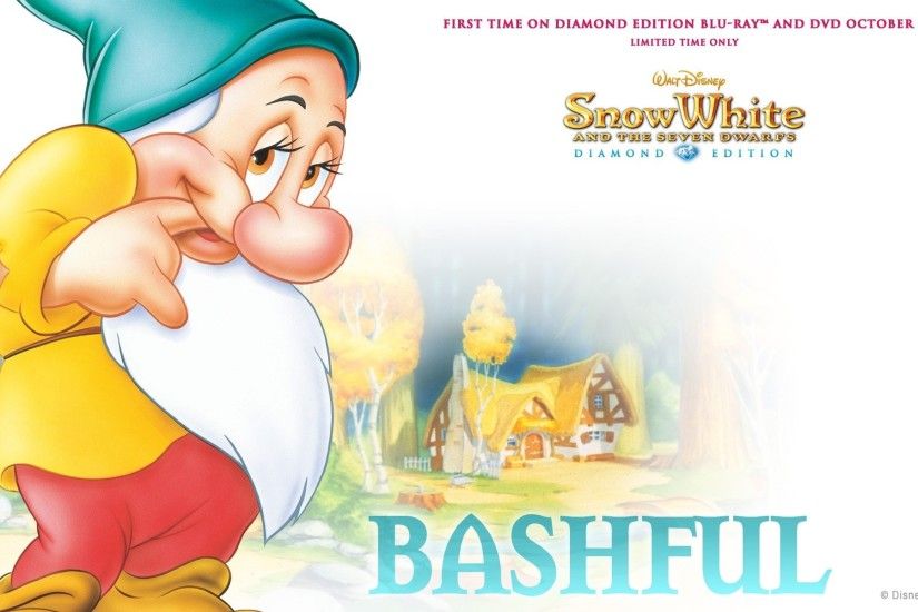 Movie - Snow White and the Seven Dwarfs Disney Cartoon Snow White Bashful  Wallpaper
