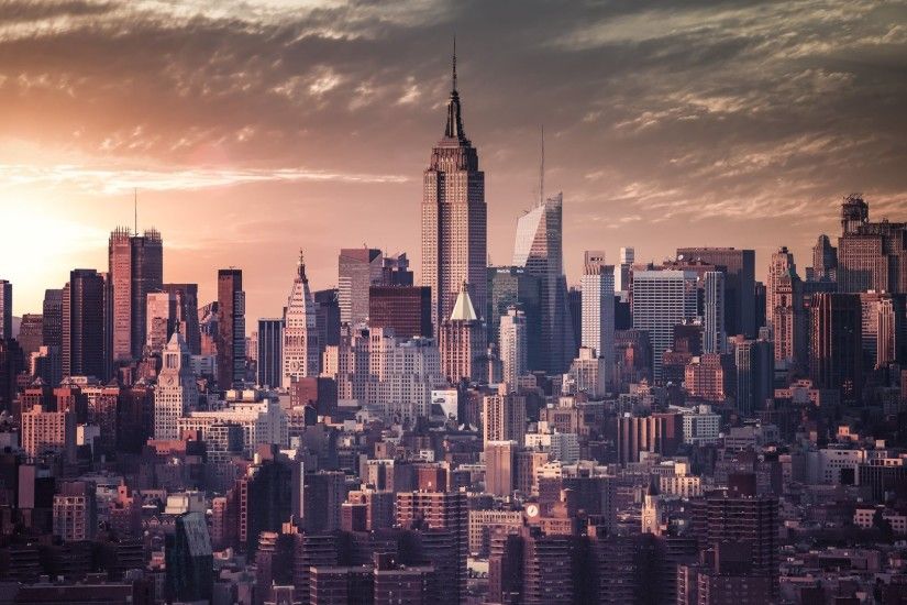 HD Wallpaper 2: Cityscape with the Empire State Building in center