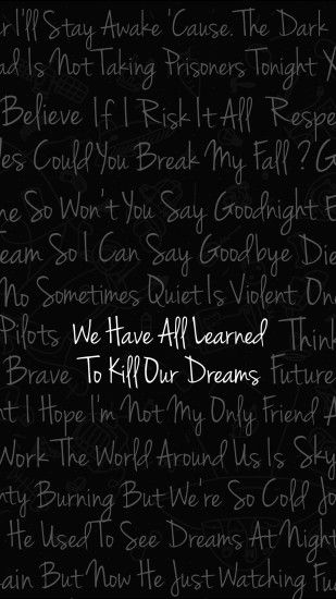 Twenty One Pilots Wallpaper Of Best Lyrics Tyler Joseph Josh Dun 21 Pilots  Skeleton Clique
