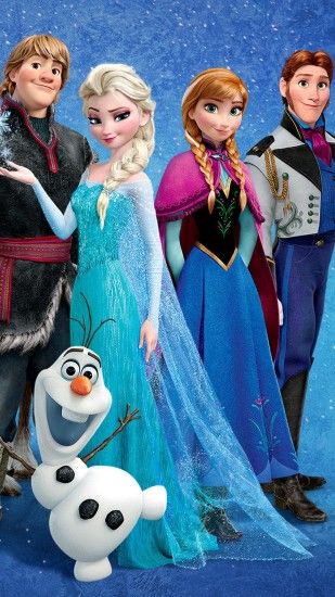 Frozen iPhone 6 plus wallpaper -2014 Christmas Disney Anna Elsa Kristoff  Hans Olaf #2014