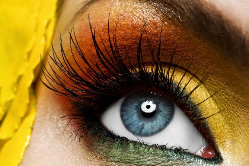 Beautiful Yellow Eye Makeup HD Picture | Only hd wallpapers