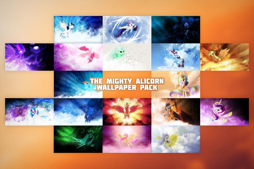 Are proud to present you, The Mighty Alicorn Wallpaper Pack