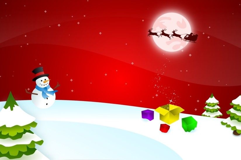 Santa Claus on the magical Christmas Eve wallpaper