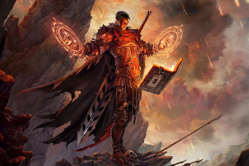 Fantasy Sorcerer Mage Warrior Fantasy Wallpaper