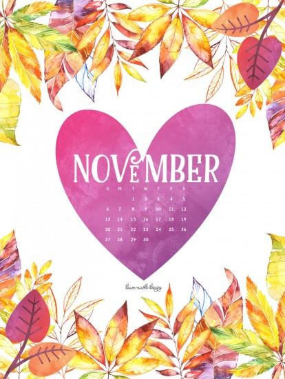 November 2016 Calendar + Tech Pretties