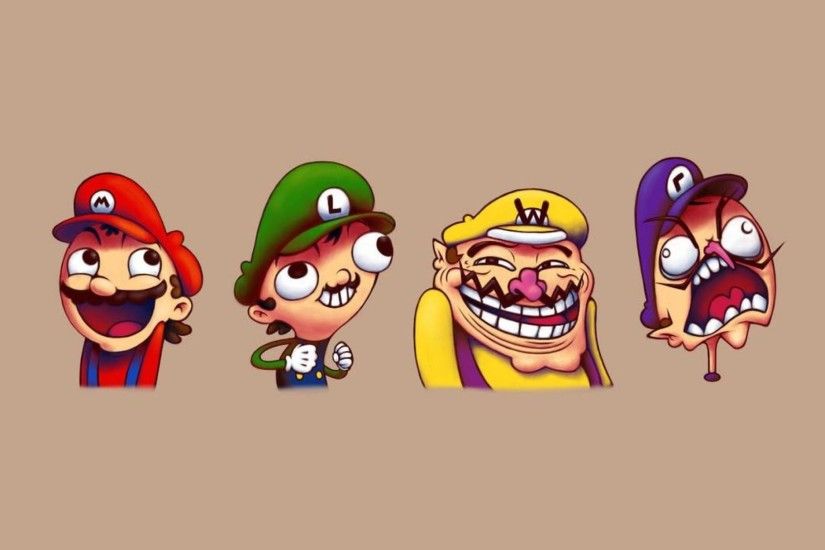 Mario Luigi und Wario Meme Gesichter iPad Air Wallpaper