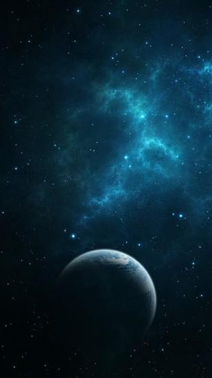 Dark Blue Space Background