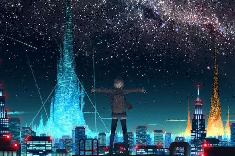 Starry Sky Over Anime City 532288