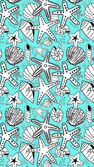 Seashells and Starfish - Wallpaper