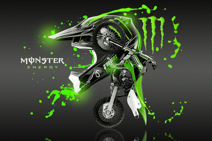 Kawasaki Monster Dirt Bikes - wallpaper.