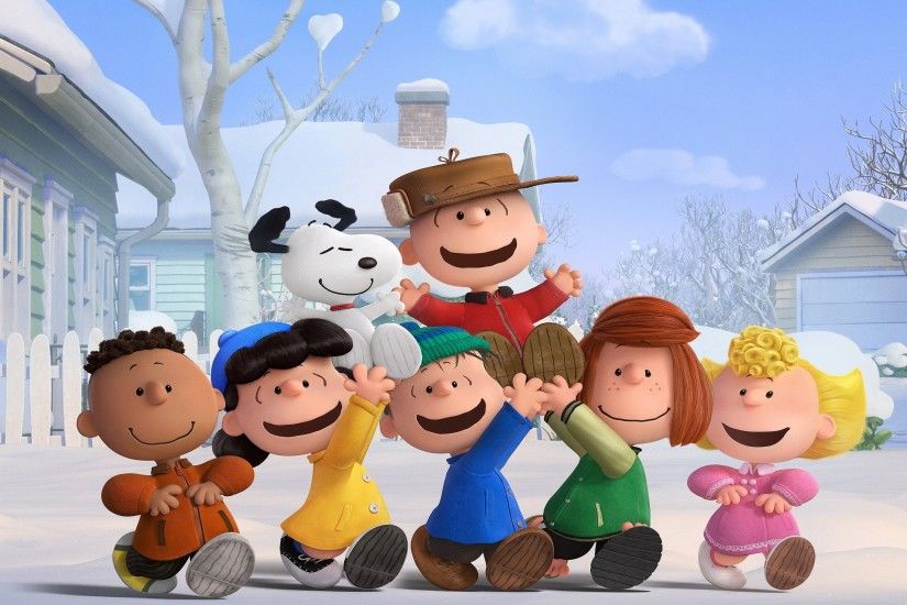The Peanuts Movie Snoopy Charlie Brown Winter Friends Wallpaper