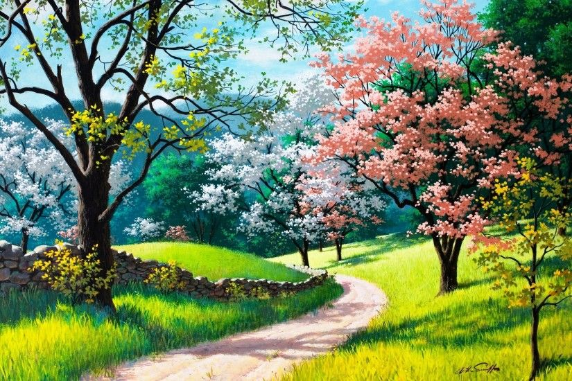 Spring, In, Nature, Wide, Wallpaper, , High Resolution, Display, Landscape,  1920Ã1200 Wallpaper HD