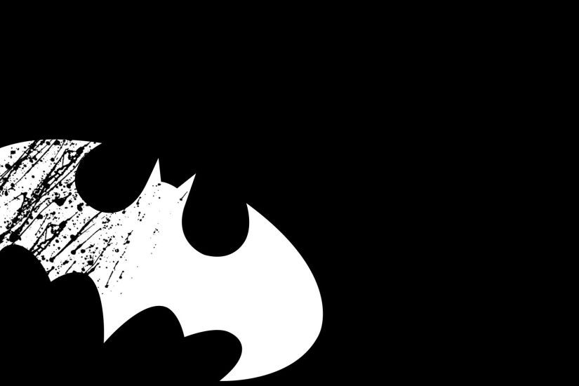 White Batman logo wallpaper