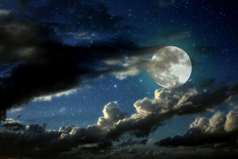 moon moonlight night clouds stars moon night clouds star