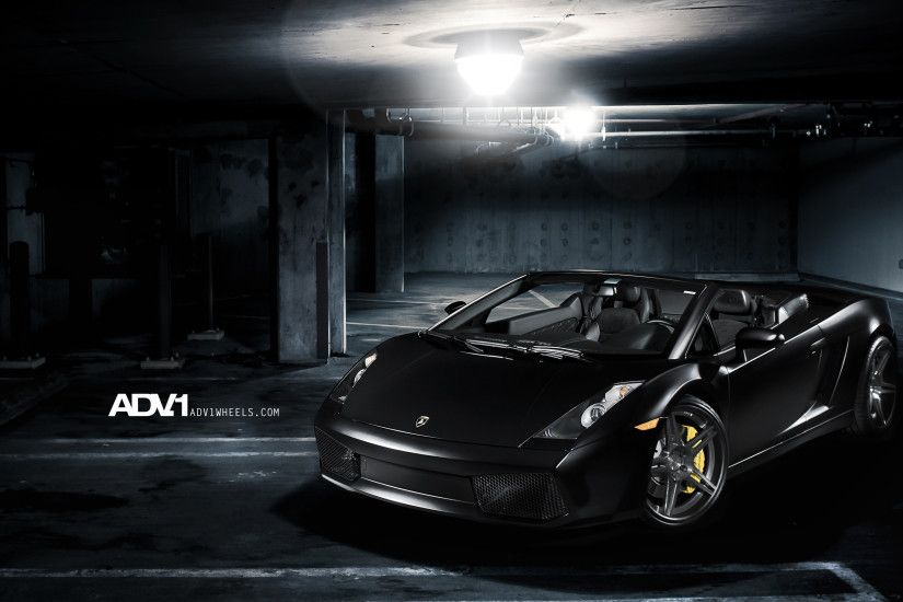 Matte Black Lamborghini Gallardo Spyder ADV1
