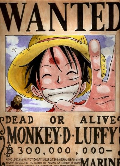 How to draw WANTED Monkey D. Luffy -One Piece- - YouTube