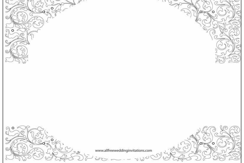 White Wedding All Free Wedding Invitations. White Wedding Invitation  Background With Black Ornaments Stock Vector