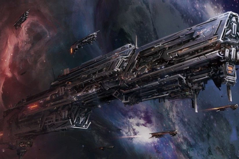 spaceship, Space, Artwork, Fantasy Art Wallpapers HD / Desktop and Mobile  Backgrounds
