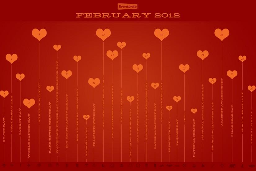 Eventbrite February Desktop Wallpaper for Valentine's Day .